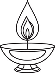 Diya Oil Lamp Festive Icon