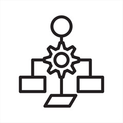 Algorithm Machine Learning simple line icon