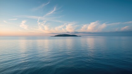 Fototapeta premium Magnificent coastal view with sunrise illuminating the water