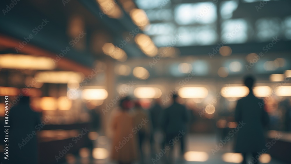 Poster defocused images within department stores after low-traffic events