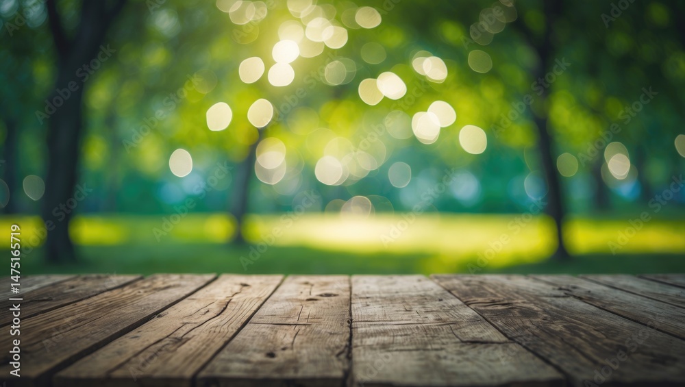 Poster Display of items with a soft green bokeh background