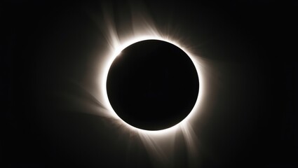 High-definition close-up of the full solar eclipse showcasing totality