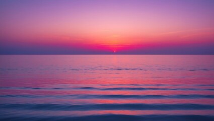 Obraz premium Beautiful Dusk Sky at Sunset Over the Sea with Colorful Pink, Red, Orange, and Purple Light