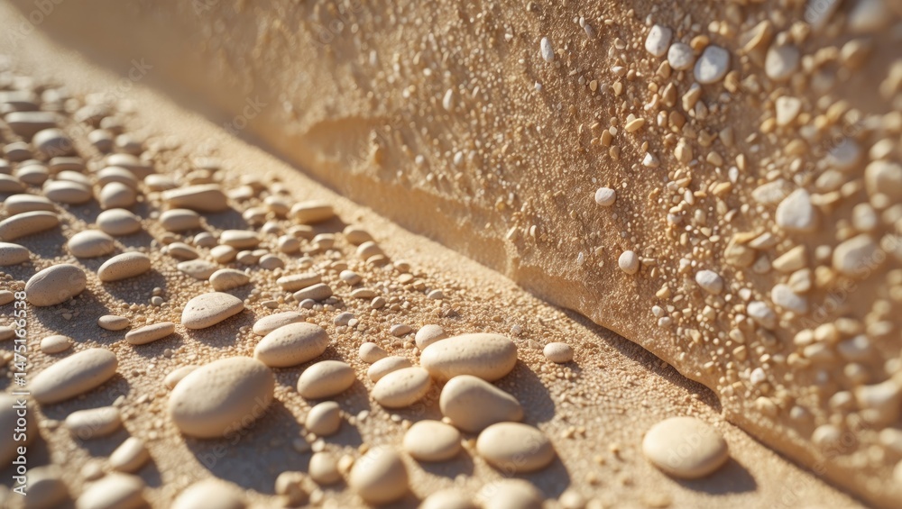 Aufkleber surface texture of assorted small pebbles