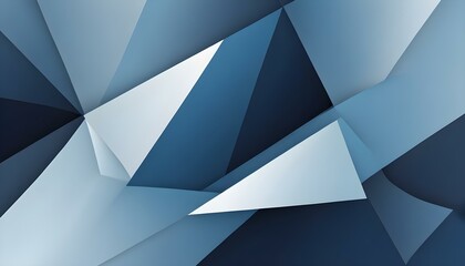 Abstract geometric design with various blue layered shapes creating a modern background.