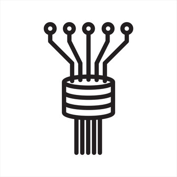 Streaming Data simple line icon