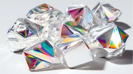 reflections forming chaotic rainbow patterns