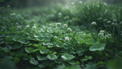 Flowering clover plant in a London park