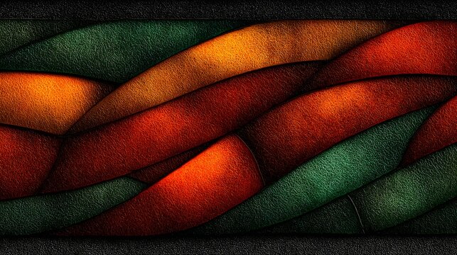 transparent color shapes intersecting at random angles