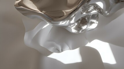 surface reflecting distorted light and shadow patterns