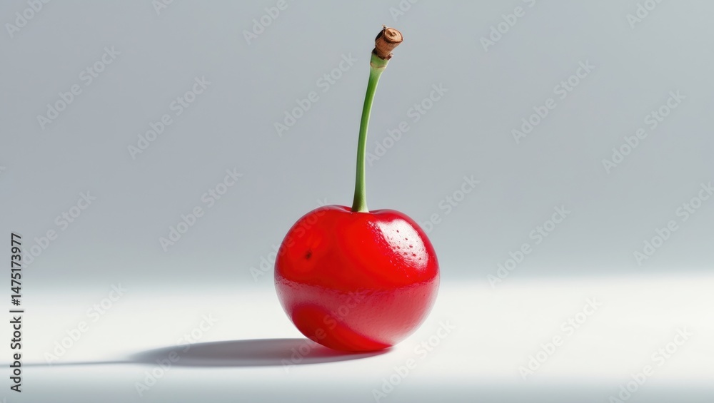 Poster clipping path of red cherry on a background.