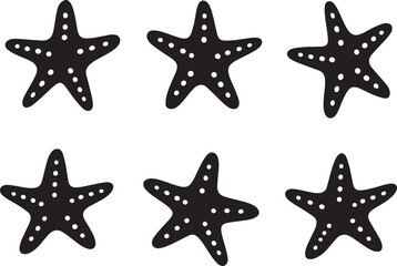 set of starfish silhouette, sea fish silhouette bundle vector  © Ramiz