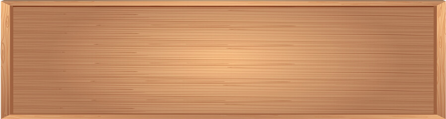 A long and narrow horizontal wooden frame with a consistent light grain pattern, ideal for banners or signs.