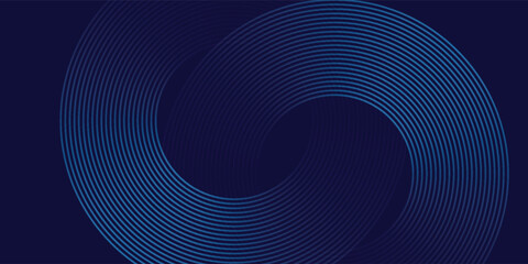 Abstract blue glowing geometric lines modern shiny blue circle lines pattern. Suit for cover, banner, brochure