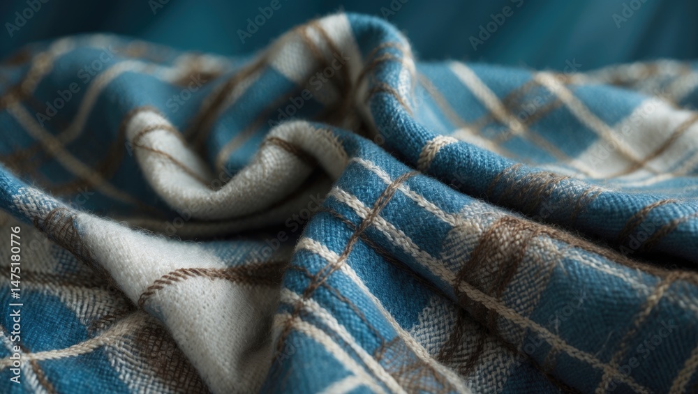 Poster Abstract textured fabric showcasing a classic checkered style