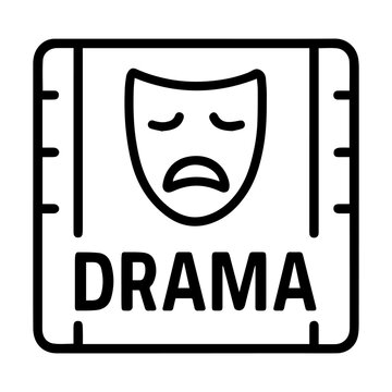 movie drama icon on white background vector
Movie vector icon