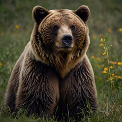 Obraz premium brown bear in the jungle