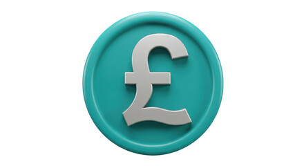 Isolated Pound Currency Coin