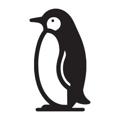 Charming Penguin silhouette, waddling with grace – Penguin illustration – Minimalist Penguin vector – Bird silhouette

