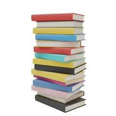 Colorful Book Stack: Reading, Education, Library