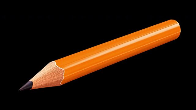 Bright yellow pencil isolated