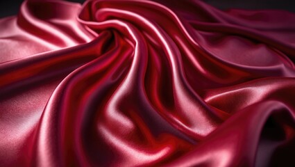 Obraz premium Rich red fabric with metallic accents, soft texture, and modern graphic wallpaper design