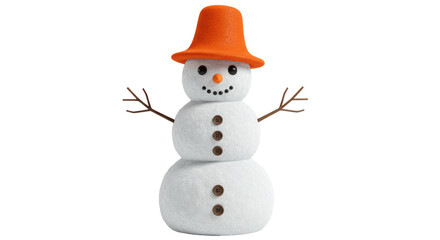 Isolated Cartoon Snowman