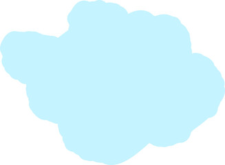 Obraz premium Modern doodle blue cloud