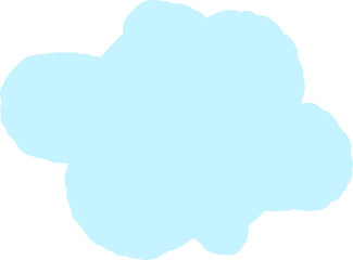 Smooth edge cartoon cloud shape