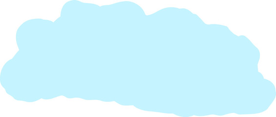 Cute cartoon blue cloud icon