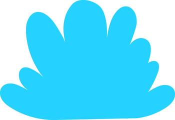 Obraz premium Smooth edge cartoon cloud shape