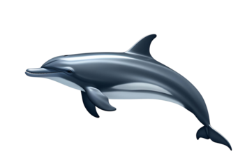 Dolphin side view, perfect for marine life enthusiasts and ocean themes.