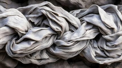 with chaotic fiber structure and aged coloring