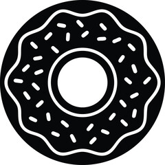 donut icon vector illustration