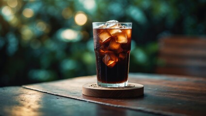 Summer-Style Iced Coffee with Syrup and Cream