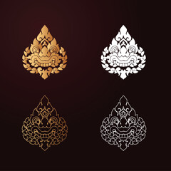 Fototapeta premium reahou kbach khmer drawing vector khmer cambodia