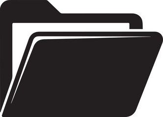 Folder Icon Silhouette Black Vector | Simple File & Document Storage Icon