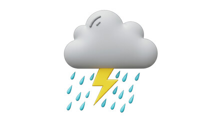 Isolated Rain with Thunder