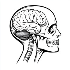 human brain vector illustration