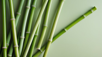 Obraz premium Tropical summer plant concepts with bamboo