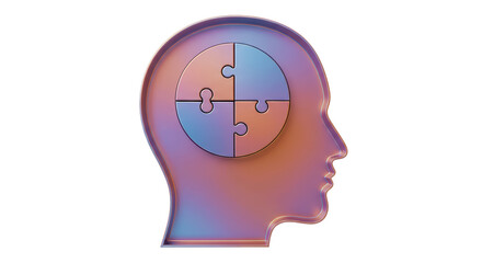 Isolated Brain Puzzle Concept