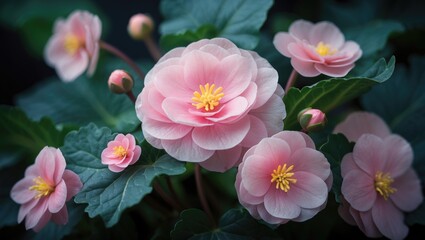 Delightful Baby Wing Pink Begonia Flowers for Summer Decor