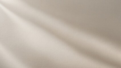 Fototapeta premium Close-up of beige linen fabric with coffee-colored weave and gentle illumination
