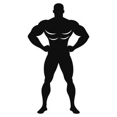Fototapeta premium female bodybuilder silhouette image
