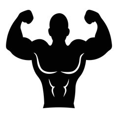 Fototapeta premium bodybuilder silhouette image design