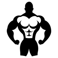 Fototapeta premium female bodybuilder silhouette image