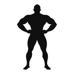 bodybuilder silhouette image design
