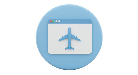 Isolated Airplane Booking App Icon