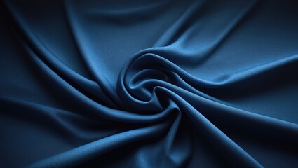 Fototapeta premium Black and navy fabric with flowing silk texture and artistic backdrop