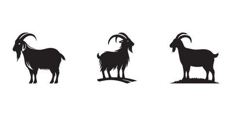 Eid al-Adha Goat Silhouette – Islamic Festival Animal Illustration
